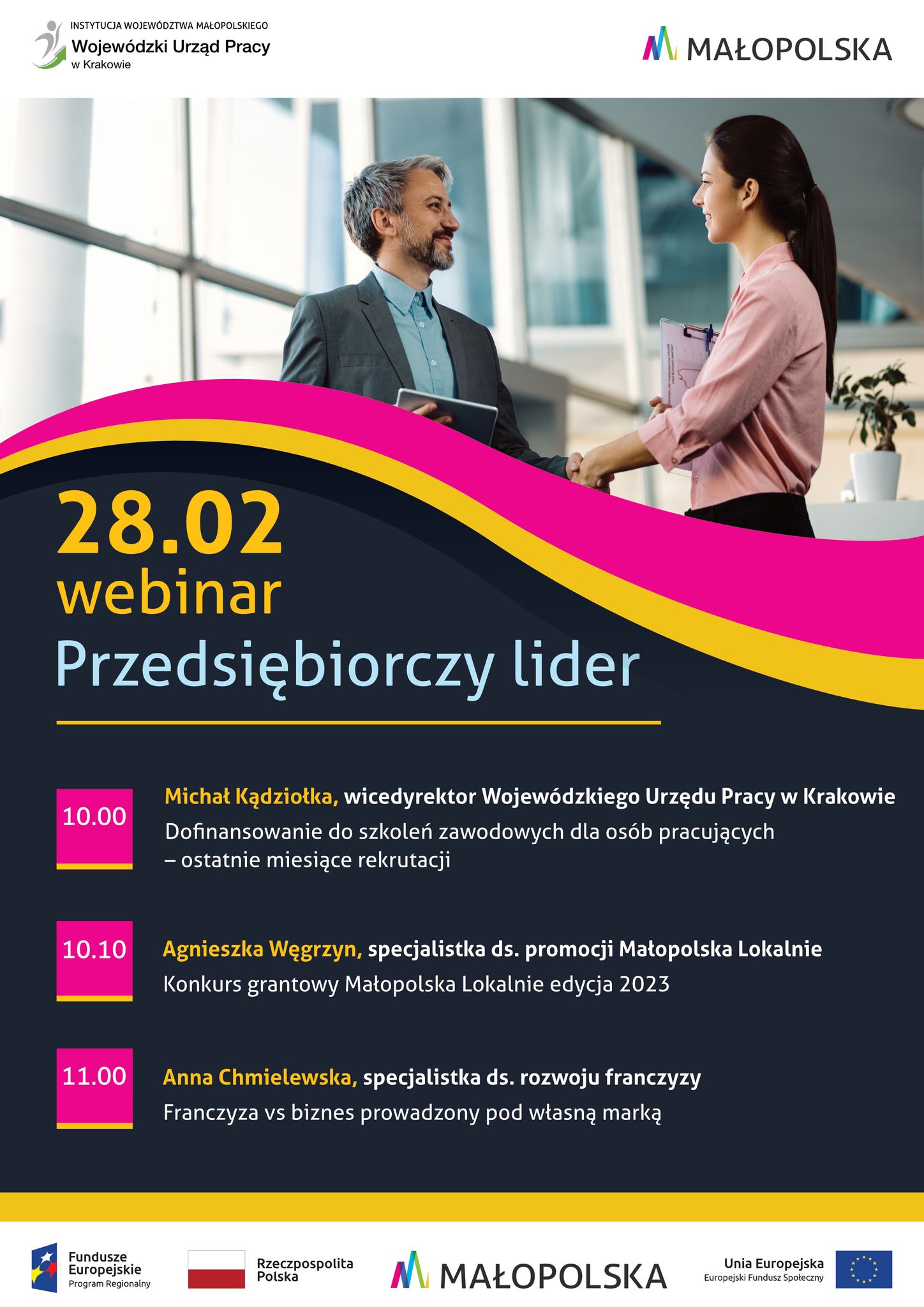 plakat Przedsiębiorczy lider - webinar 28.02.2023