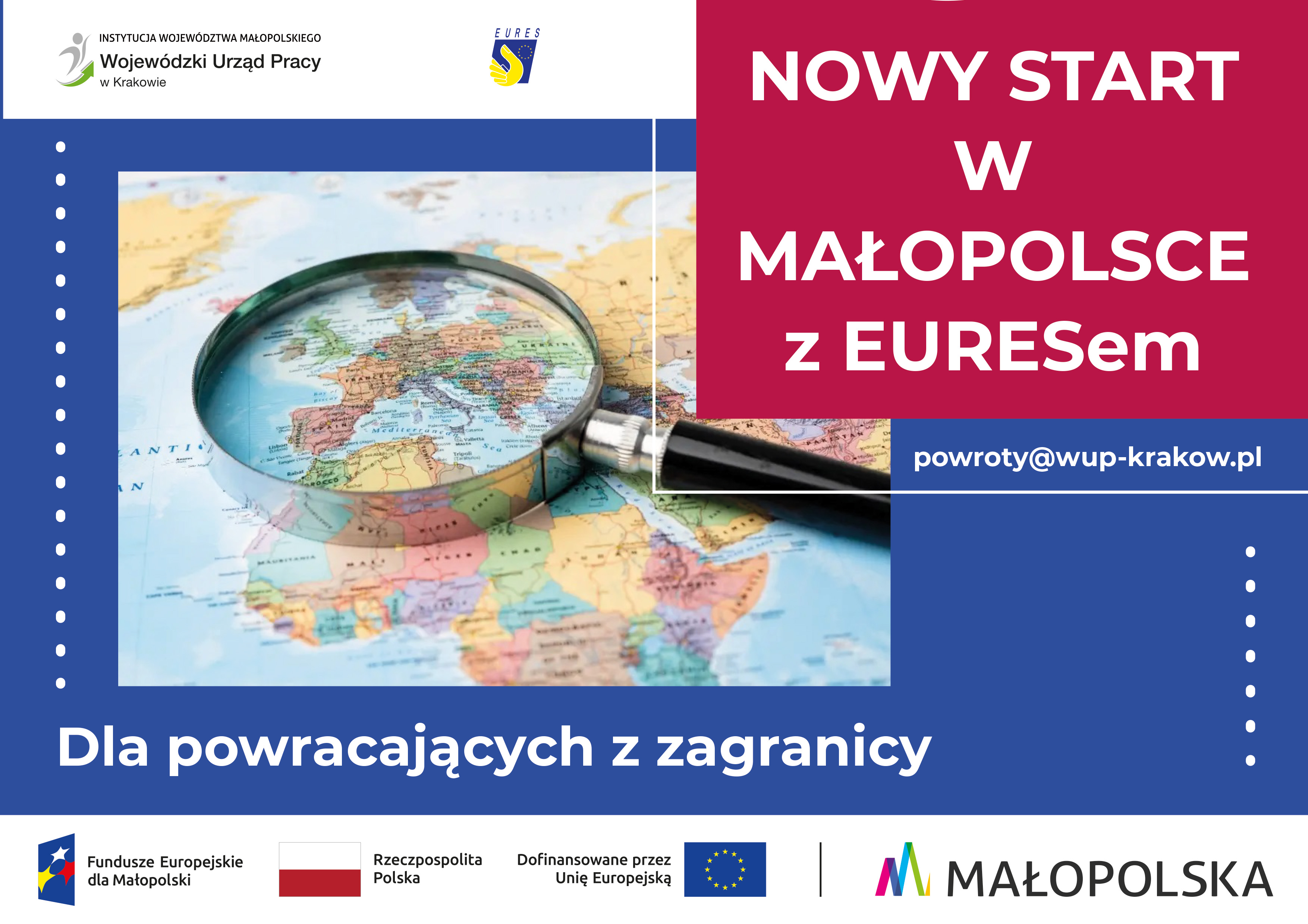 baner Nowy Start w małopolsce z EURES