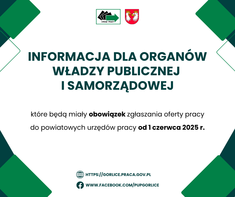 Informacja dla organów władzy publicznej i samorządowej