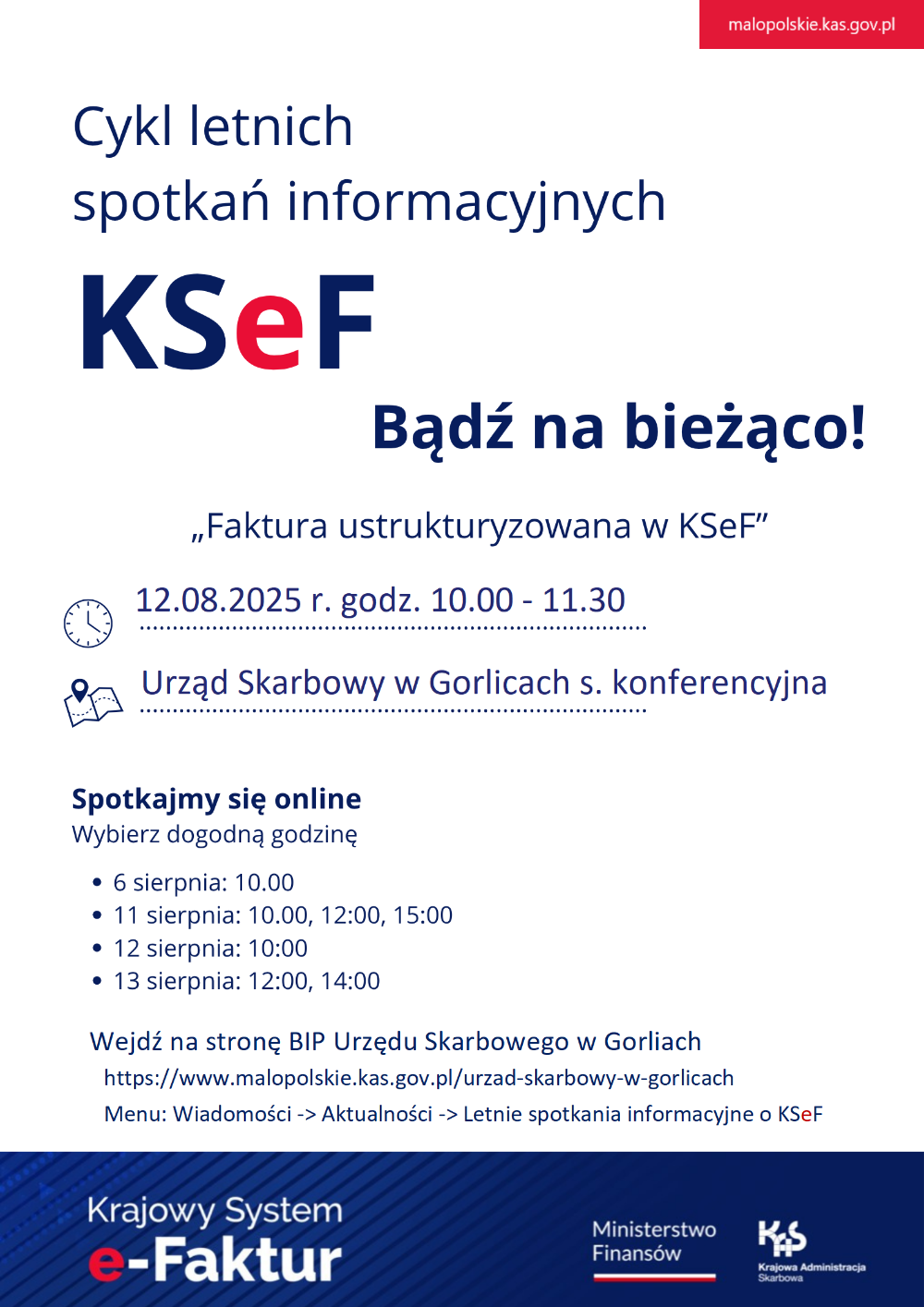 plakat dotyczący zagadnień Krajowego Systemu e-Faktur