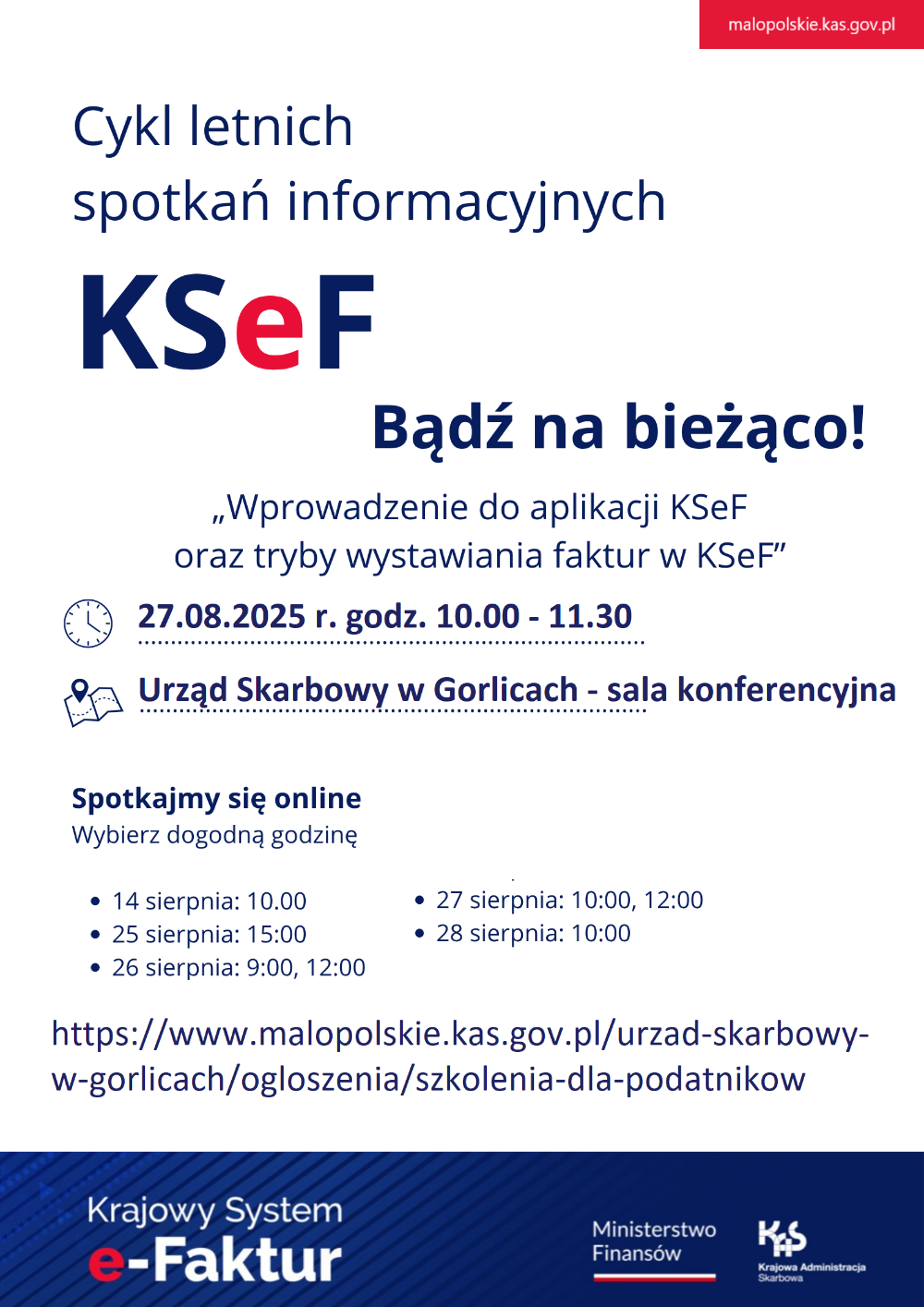plakat szkolenia ksef