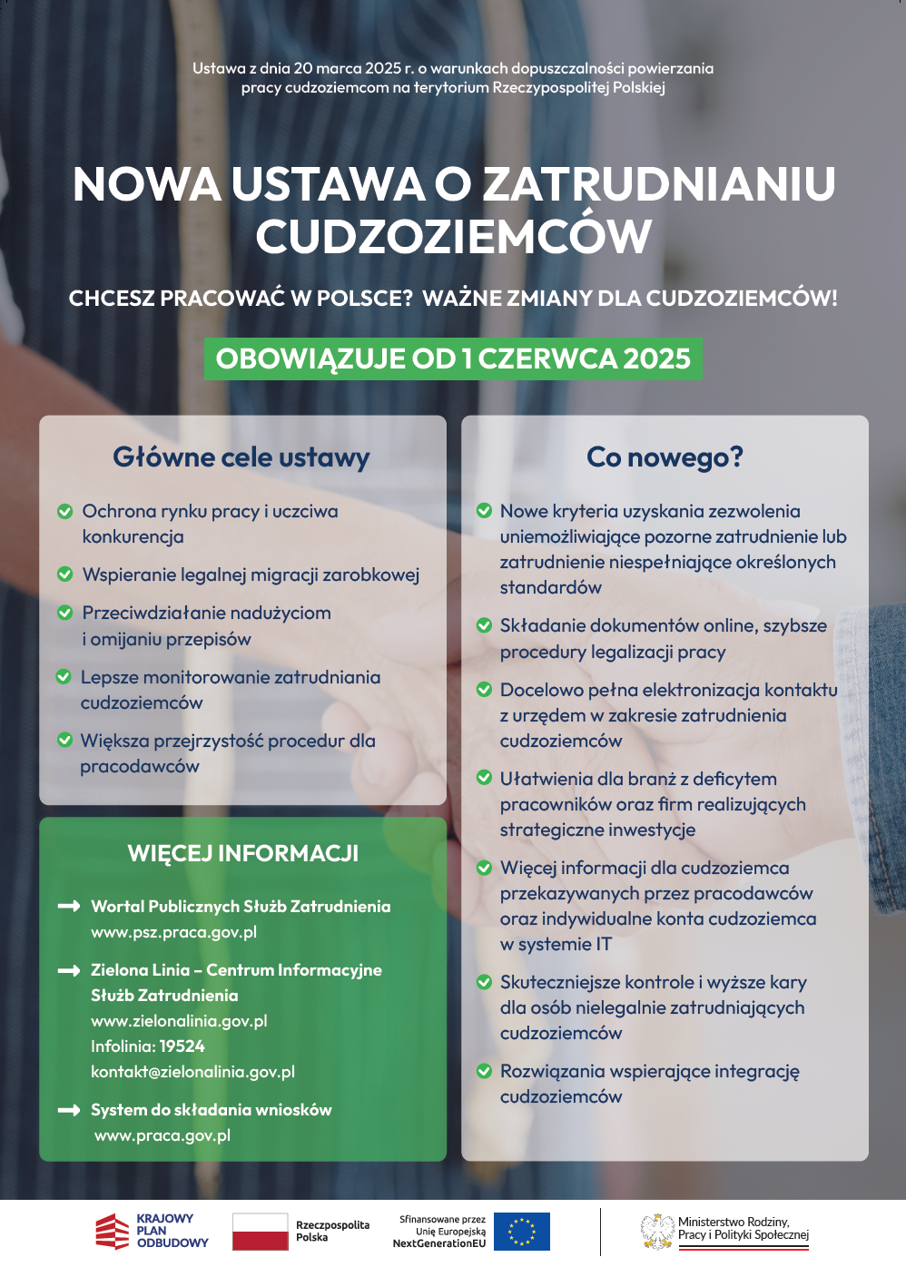 ustawa o zatrudnianiu cudzoziemców plakat